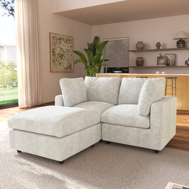 Serena 2 Seater Sofa With Ottoman