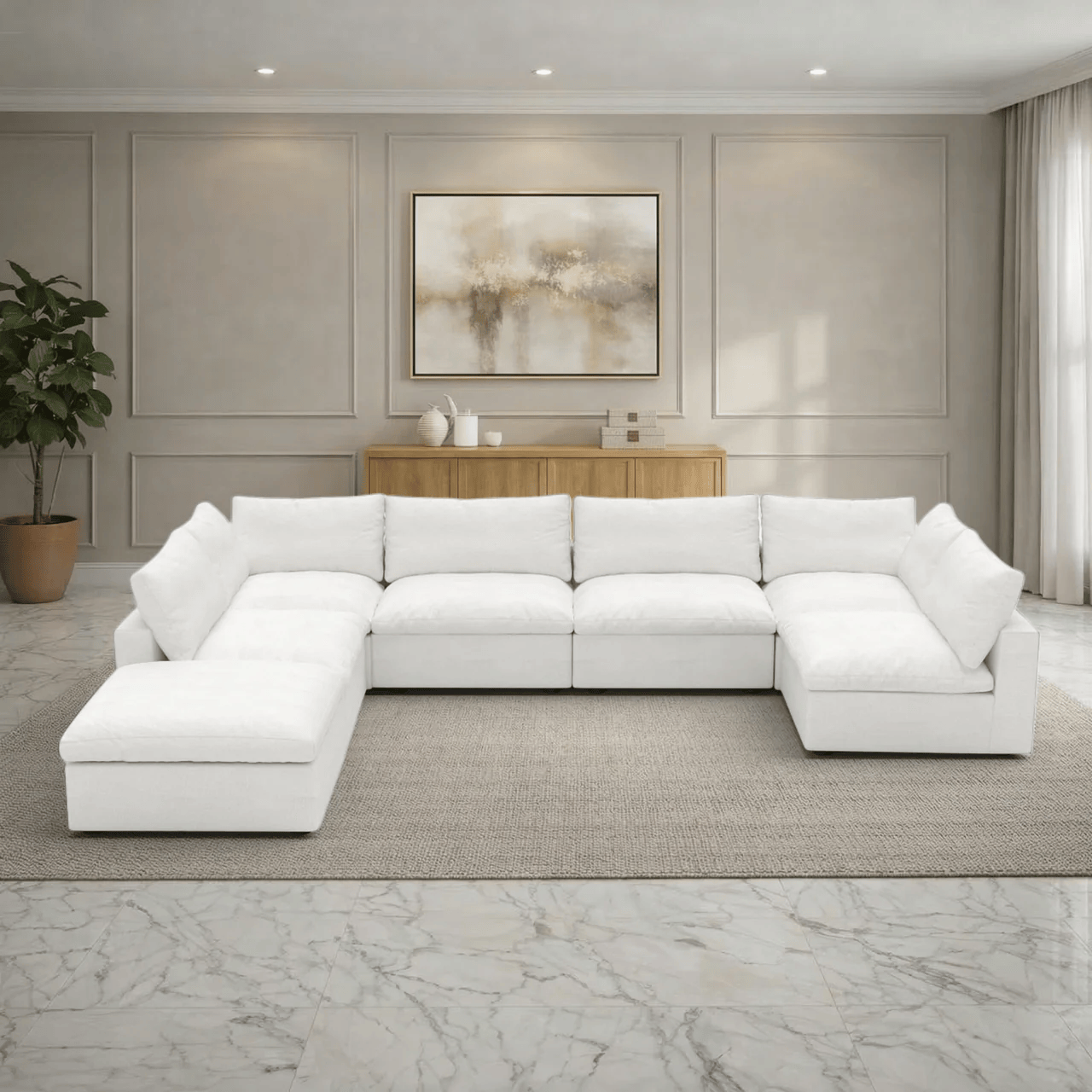 Ember Cloud 7 Piece U-Sectional