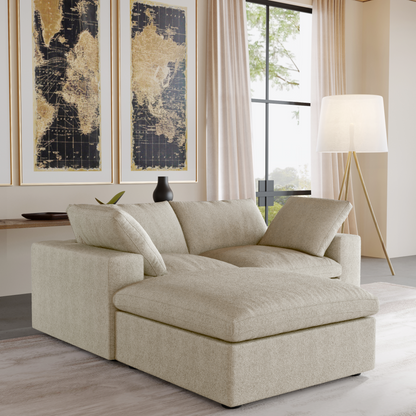 Ember Cloud 2 Seater Sofa With Ottoman
