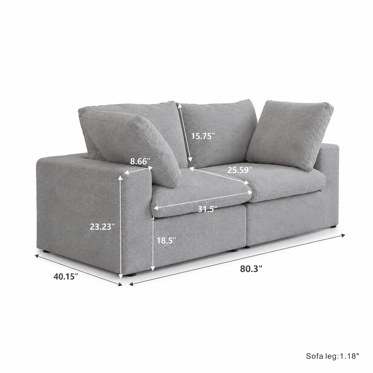 Ember Cloud 2 Seater Sofa