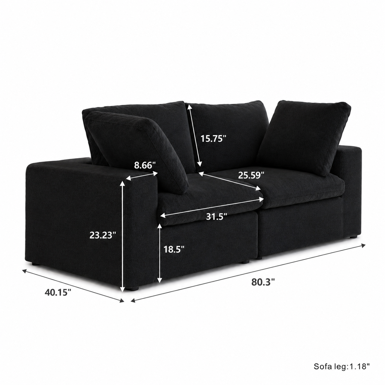 Ember Cloud 2 Seater Sofa
