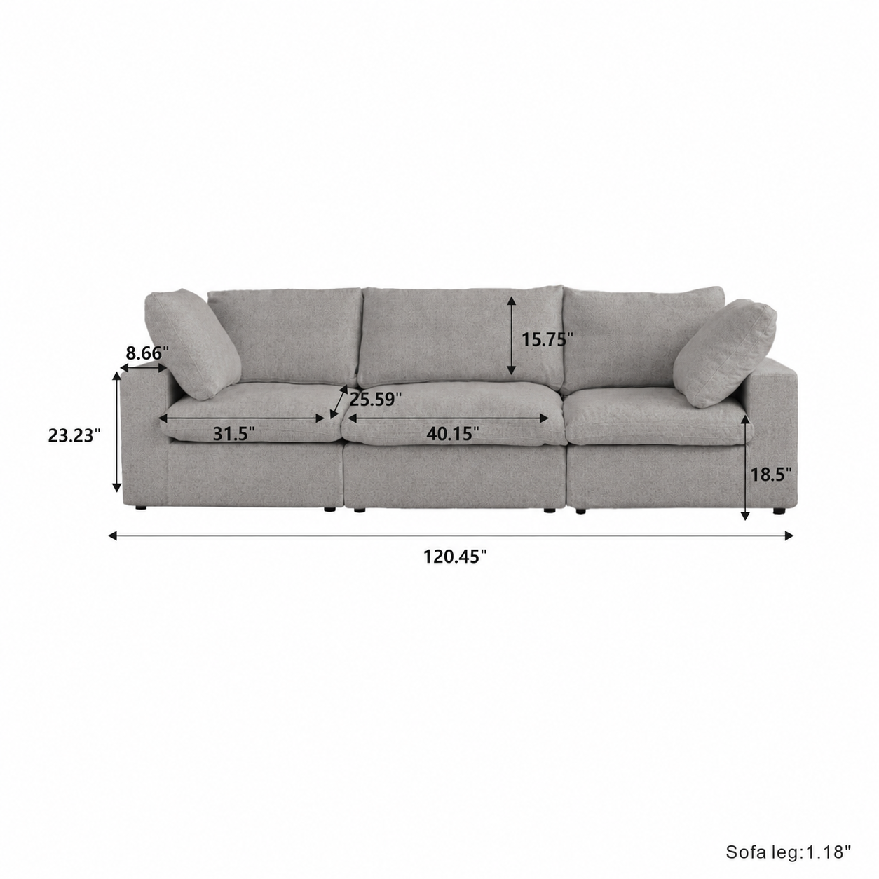 Ember Cloud 3 Seater Sofa