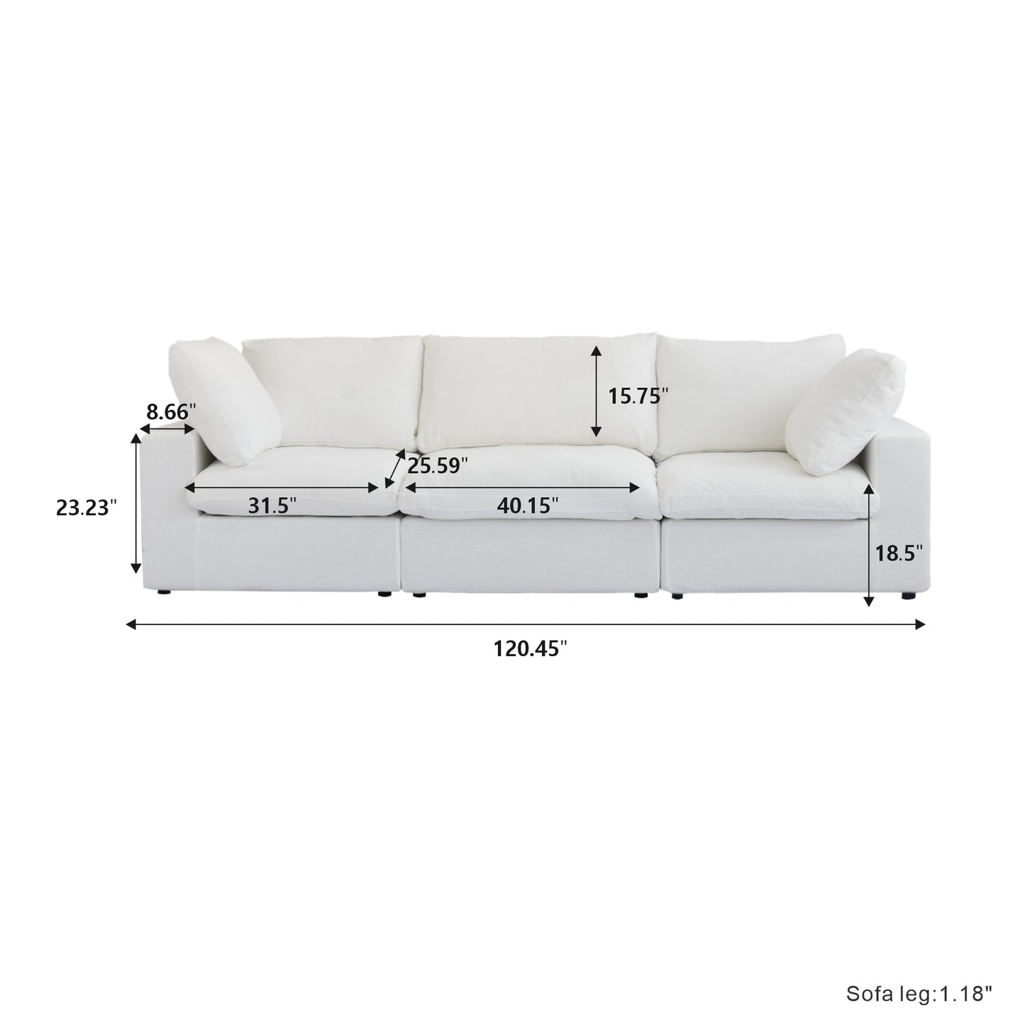 Ember Cloud 3 Seater Sofa
