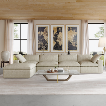 Ember Cloud 4 Seater Sofa With Ottoman