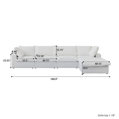 Ember Cloud 4 Seater Sofa With Ottoman