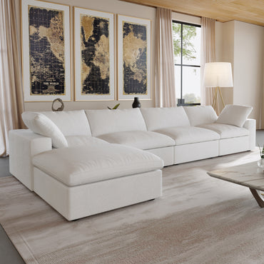 Ember Cloud 4 Seater Sofa With Ottoman