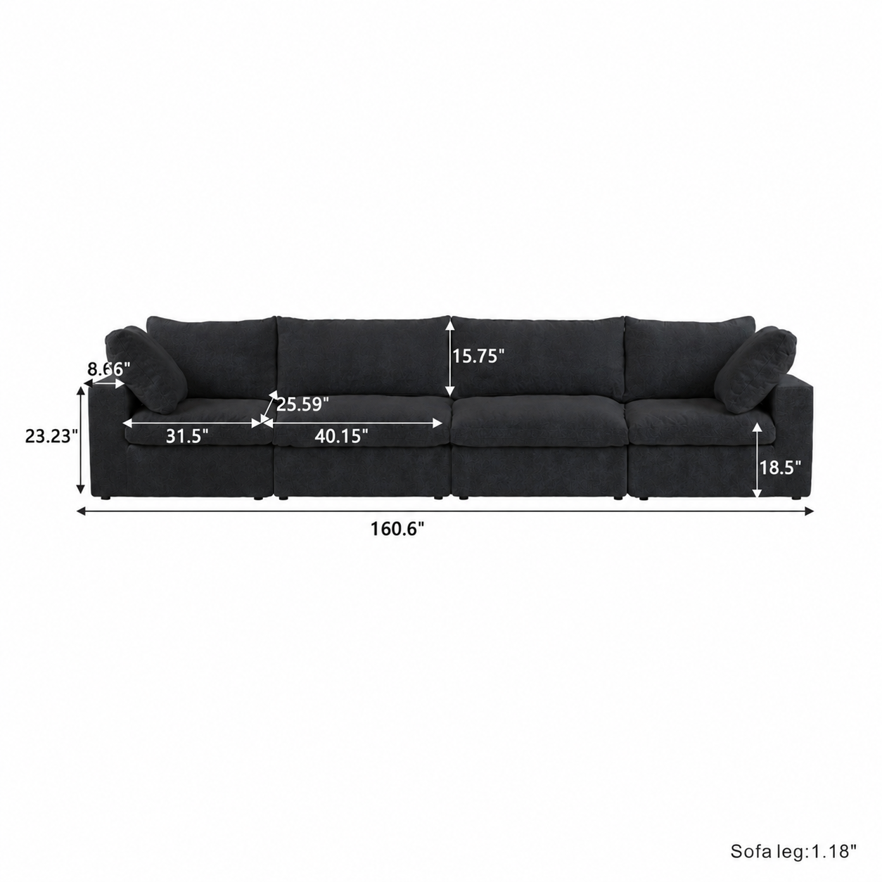 Ember Cloud 4 Seater Sofa