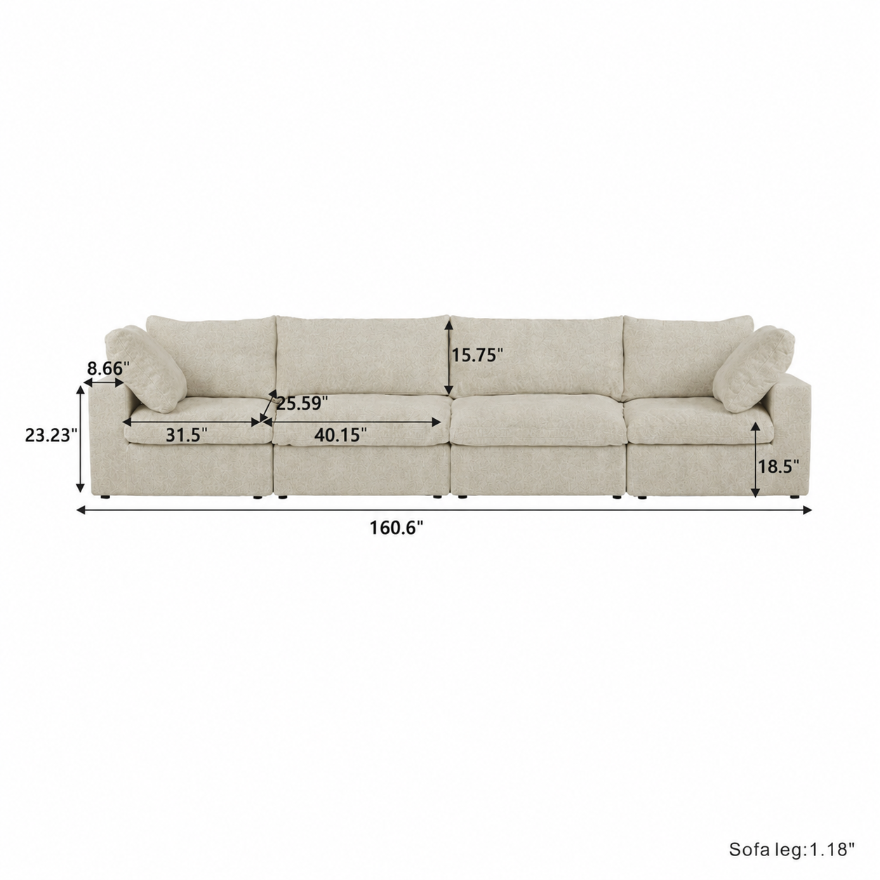Ember Cloud 4 Seater Sofa