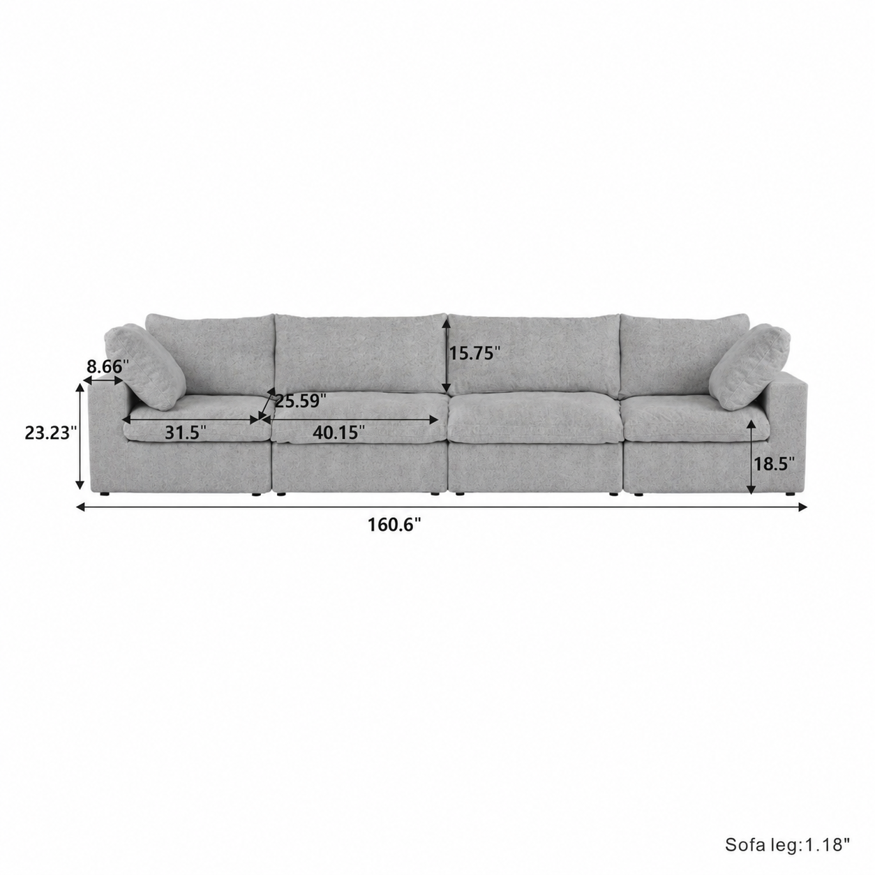 Ember Cloud 4 Seater Sofa