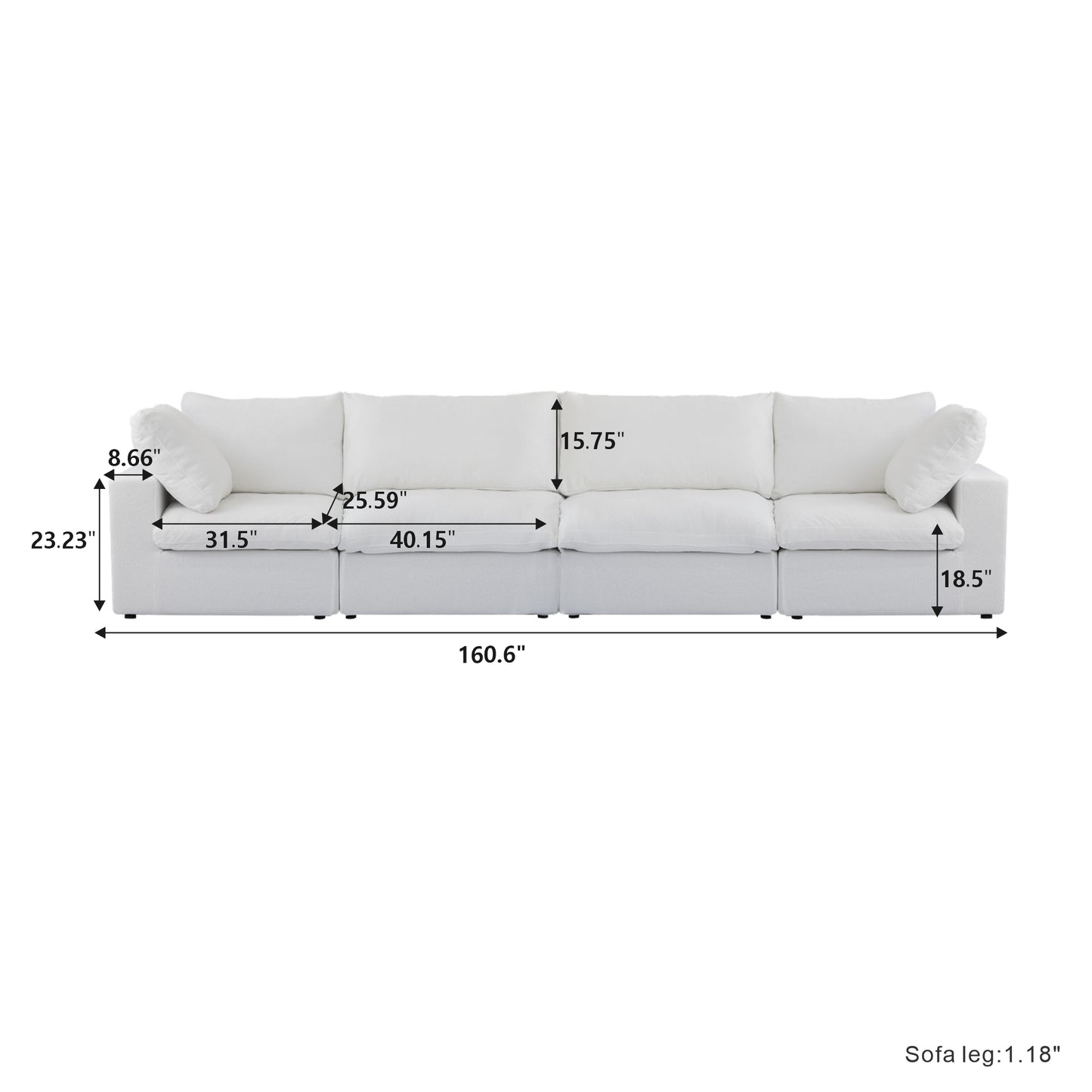 Ember Cloud 4 Seater Sofa