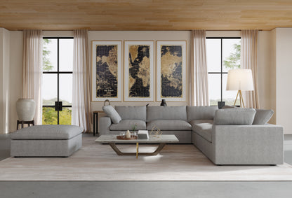 Ember Cloud 4 Seater Corner Sectional With Ottoman