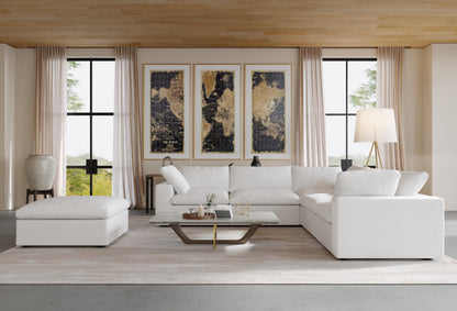 Ember Cloud 4 Seater Corner Sectional With Ottoman
