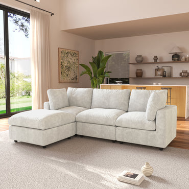 Serena 3 Seater Sofa with Ottoman