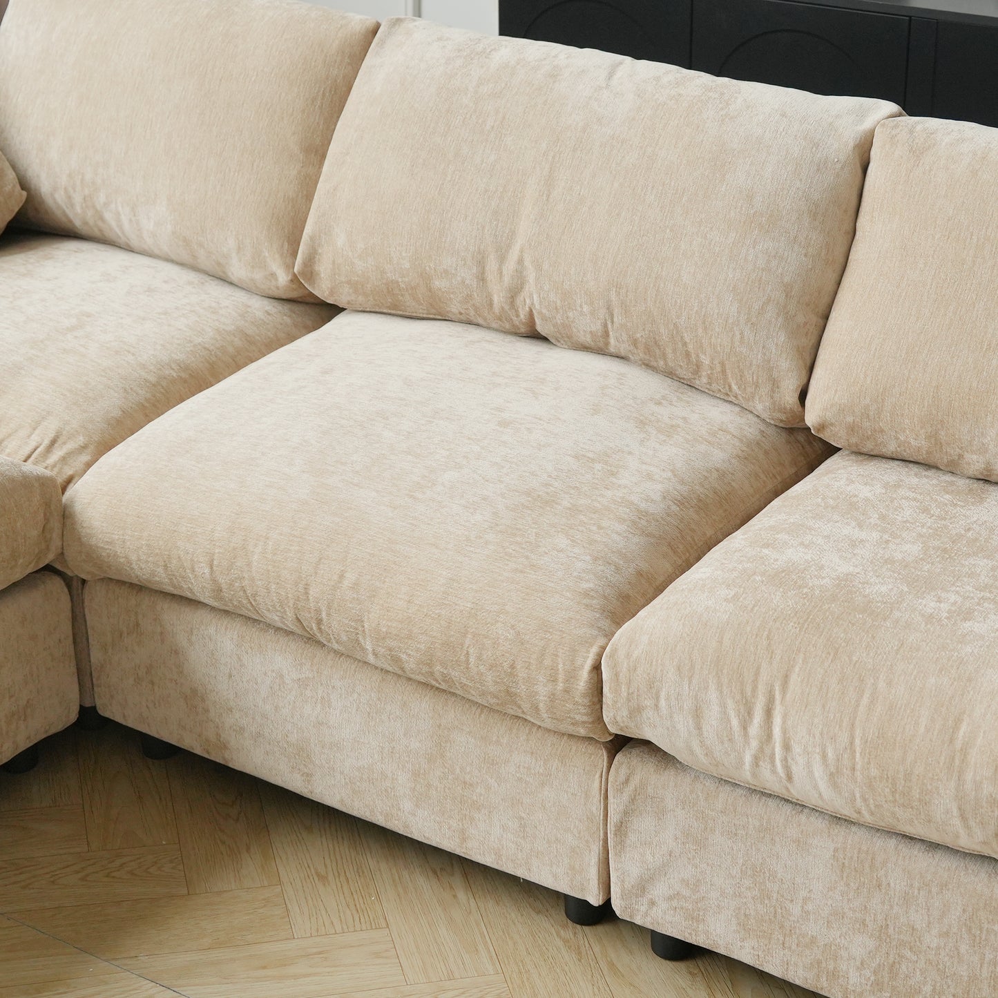 Ember Cloud 4 Seater Corner Sectional With Ottoman
