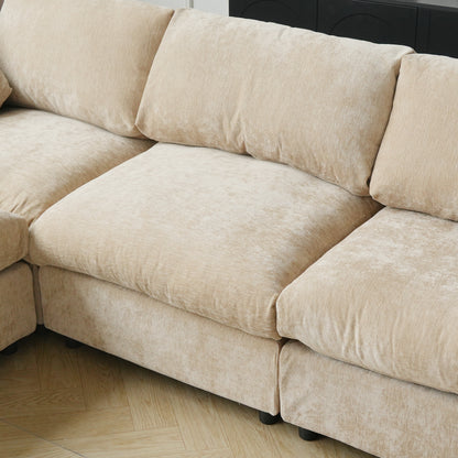 Ember Cloud 4 Seater Corner Sectional With Ottoman