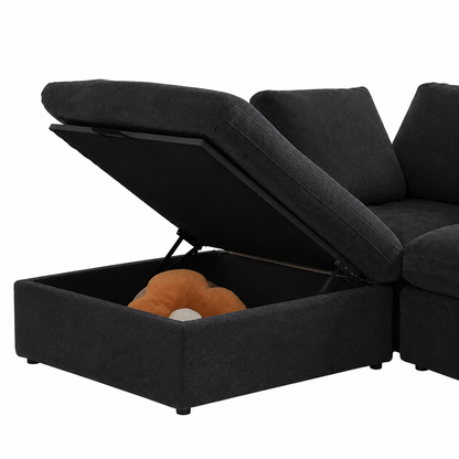 Ember Cloud 3 Seater Sofa With Ottoman