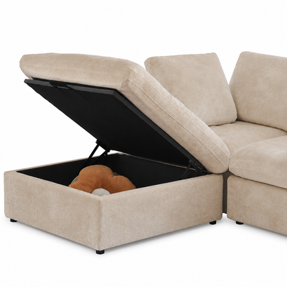 Ember Cloud 3 Seater Sofa With Ottoman